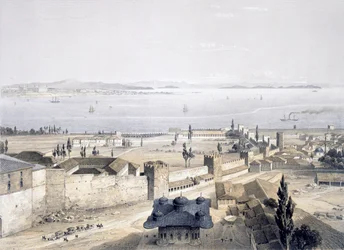 Vue du Bosphore depuis la mosquée, 1852